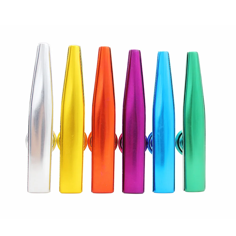 10/20 قطعة كازو معدن ملون كازوس أورف الآلات الموسيقية المزامير الحجاب الحاجز الفم كازوس الغيتار ماتي كازو خفيفة الوزن #3