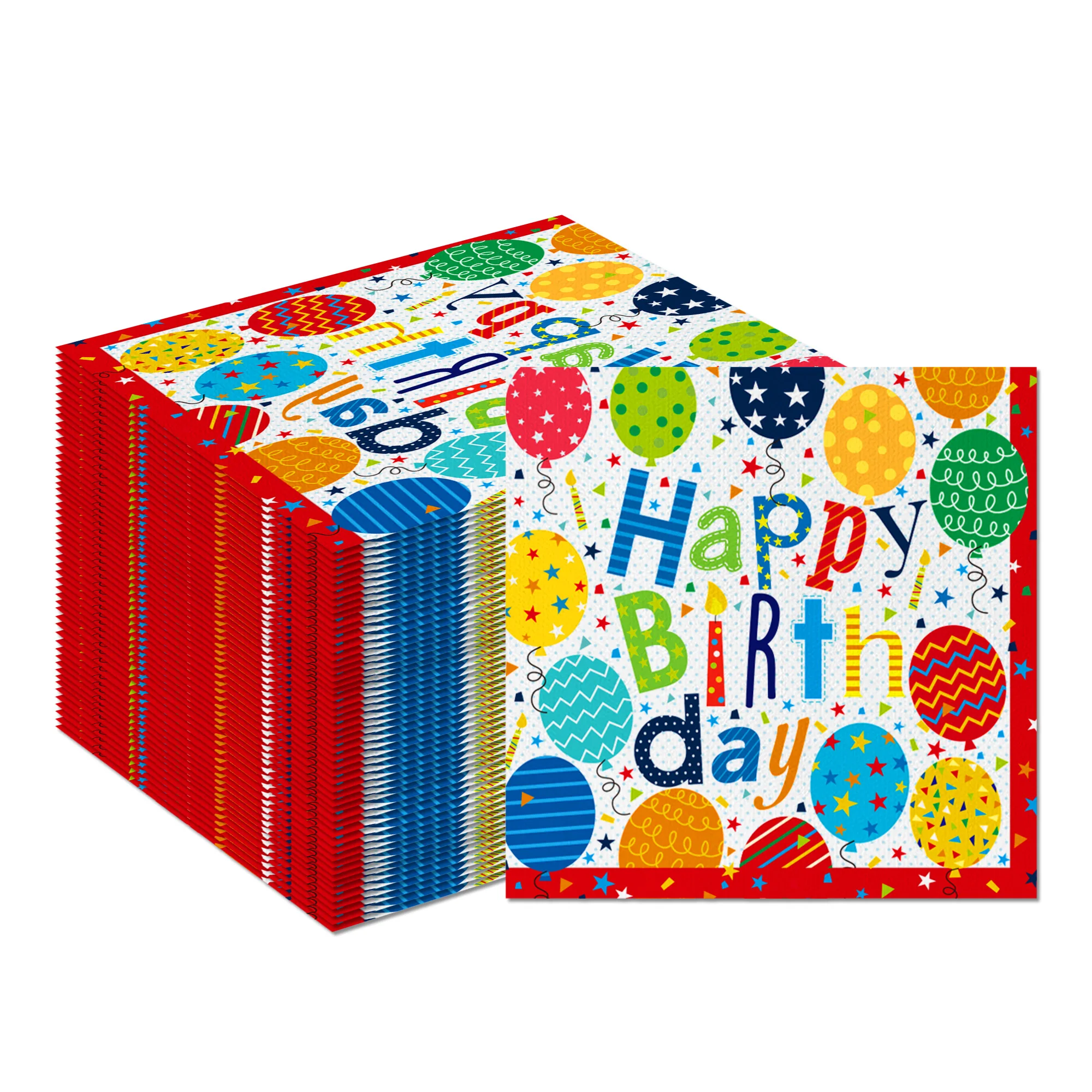 20/40/60 Stück Servietten für Geburtstagsfeier, Einweggeschirr, Abendessen, Papierservietten, Taschentücher ‌ Esszimmer ‌ Dekor für Kindergeburtstag – Detail 2