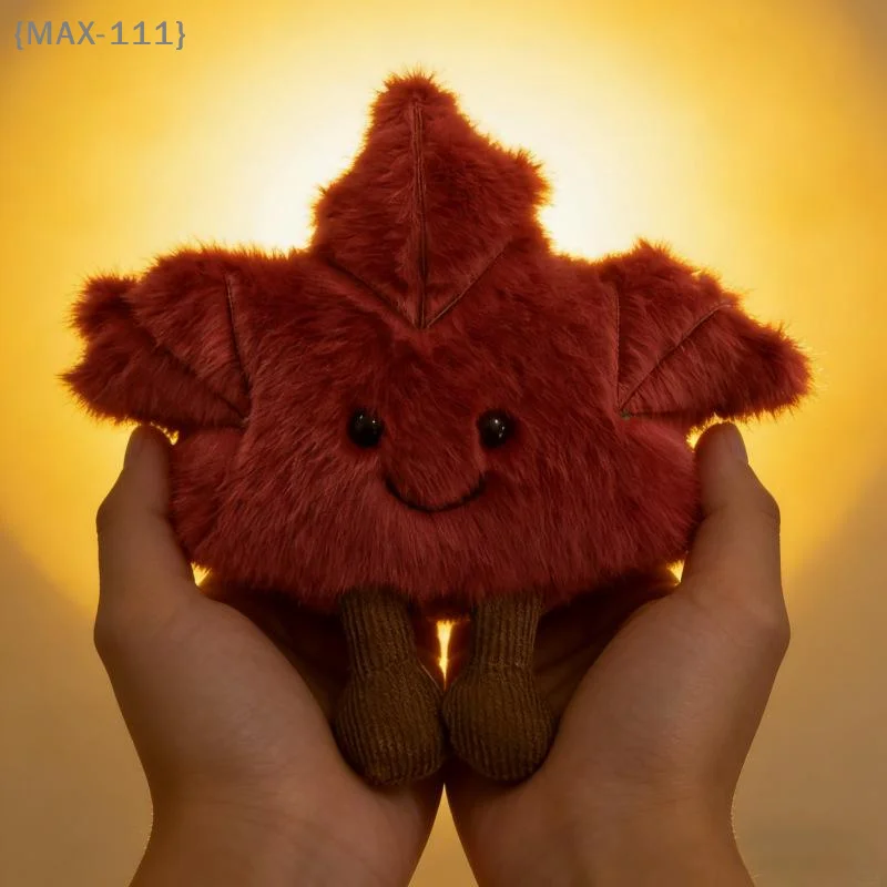 【F2-MAX111】1 Stück Taschenanhänger, niedliche Ahornblatt-Puppe, Plüsch-Schlüsselanhänger, Spielzeug, Geschenk für den Herbst, weiches Stofftier, Sammlerspielzeug