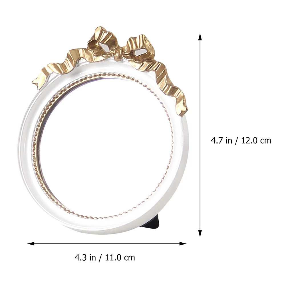 Lustro w stylu europejskim jednostronne ręczne okrągłe 1250X1100X100CM kokardka złote kobiety przenośne Bowknot Miss