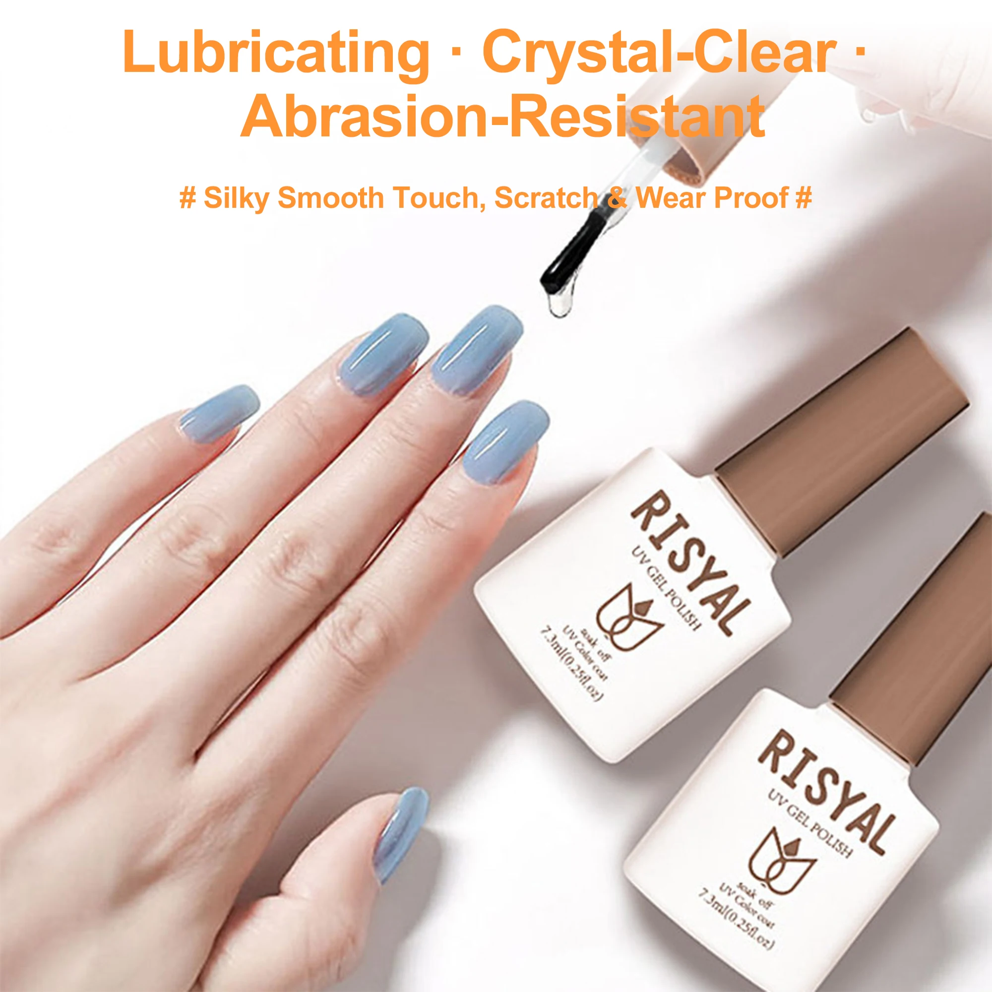 Professional Nail Functional Gel Kit: Base Coat, Builder Gel, Anti-Flooding Gel, Color Gel & Matte Top Coat