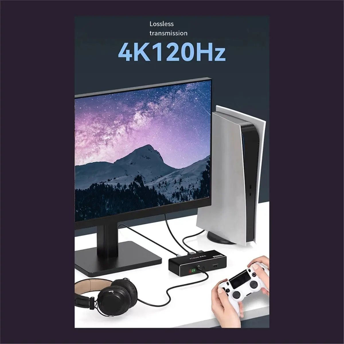 8K 60HZ -Compatible Converter Audio Extractor with 7.1CH/5.1/2.0 Coaxial Optical Toslink AUX HDCP2.3 US Plug