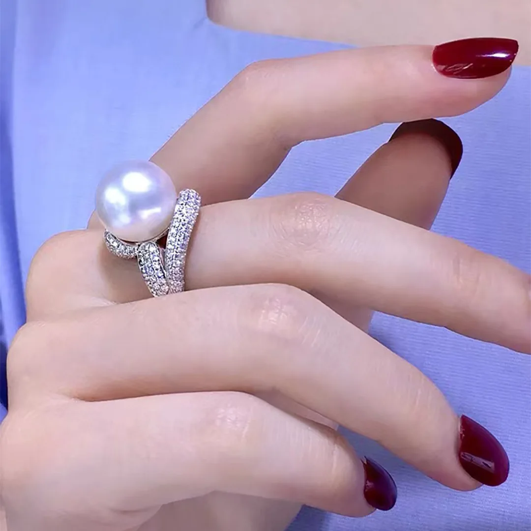 AAAAA+++13-14mm 11-12MM 12-13MM south sea  gold pearl Open ring Flawless strong light, noble and elegant style, thick gold
