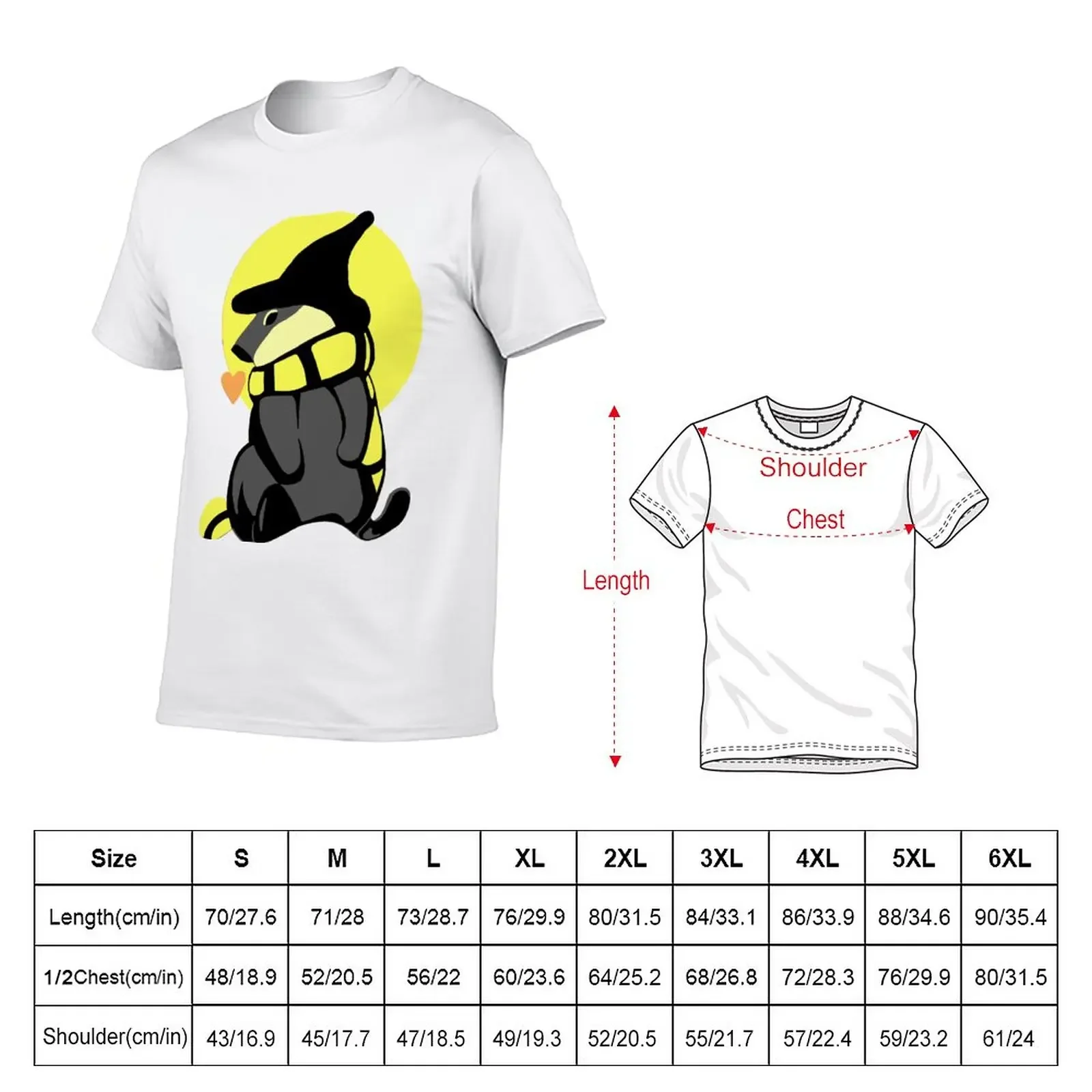 Magic cute badger with scarf - Eyesasdaggers T-Shirt for a boy quick-drying black t-shirts for men