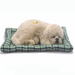 free shipping handmade sleeping animal dog toy with bark for furniture decoration