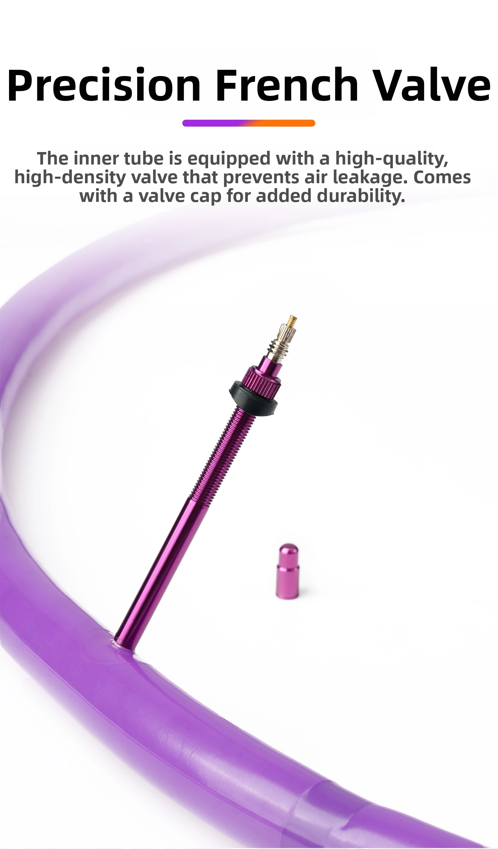 OFFBONDAGE 2 Stück Fahrrad-TPU-Schlauch 700c Gravel-Rennradschlauch Ultraleicht Französisches Ventil 45/65mm 700x32-47C Fahrradzubehör – Detail 5