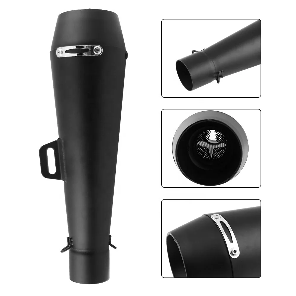 High Temperature Resistant Black M4 Motorcycle 51 mm Exhaust Muffler Pipe with DB Killer Slip 5
