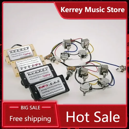 Imagen 2 del producto Gran oferta: pastillas de guitarra, pastillas Humbucker estándar 4C con arnés de cableado Push Pull