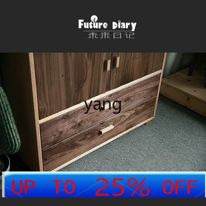 

CX solid wood bookshelf, literary bookcase, simple black walnut shelf, storage