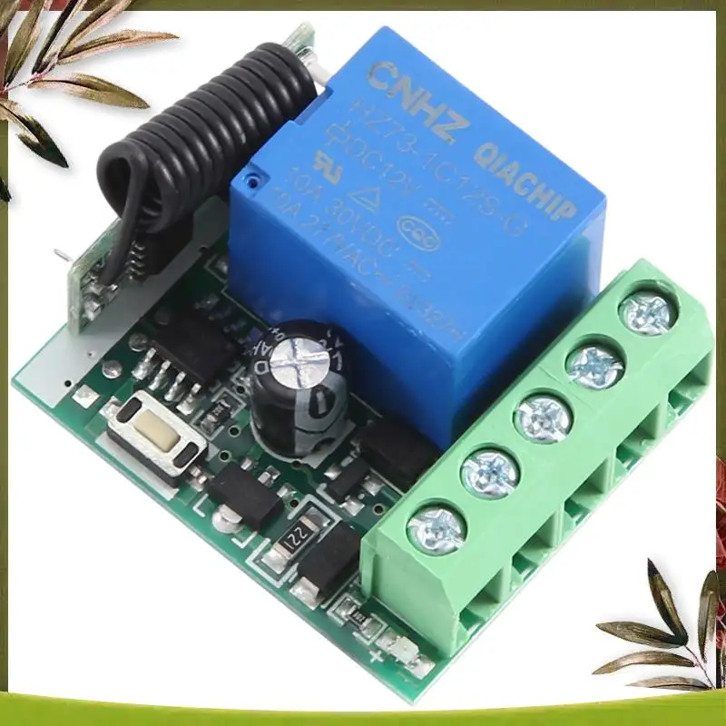 ABDW-DC 12V Single Channel Relay Module Universal Wireless Switch RF Relay Receiver + 2 CH Remote Controller