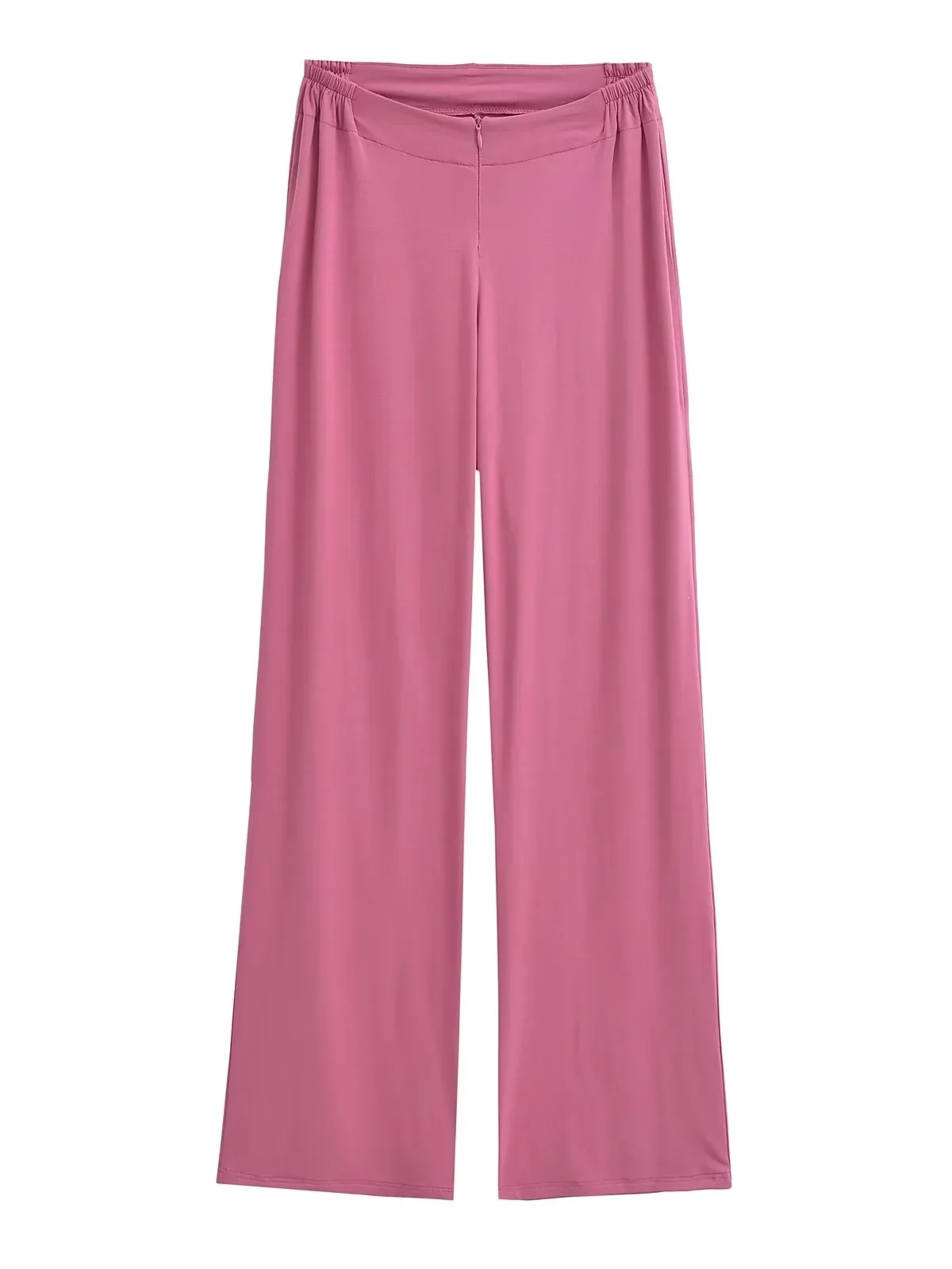 Low Waist Fitn Yoga Casual Pants Women Street Sle Wide Leg Pants Zipper Closure Comfortable Loose Fit Spring Season