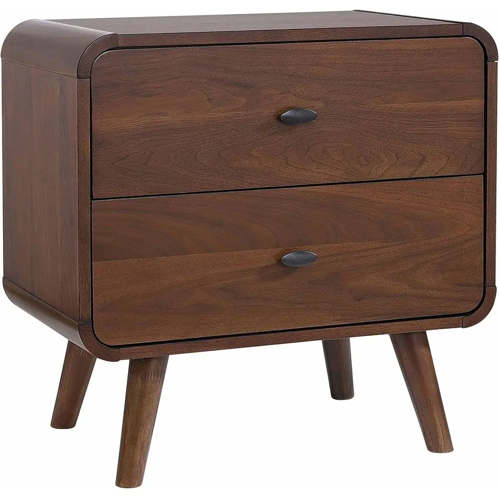 Walnut Nightstand with Storage for Bedroom by Robyn Century, Model 205132