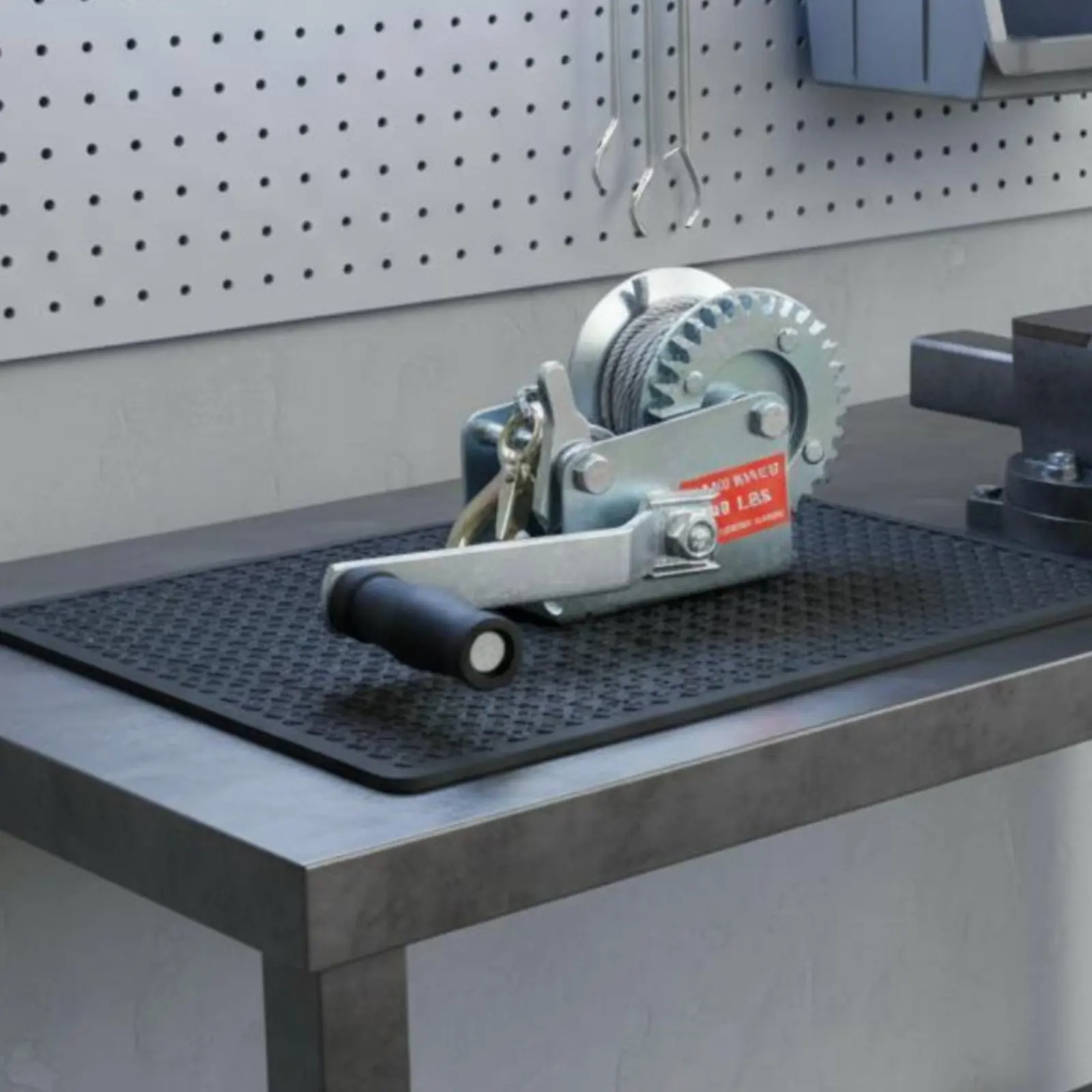 Hand Crank Winch Self-Locking Wire Rope Winch Manual Cable Hoist Strong Load Bearing Lifting Tool Easy Install for Workshop