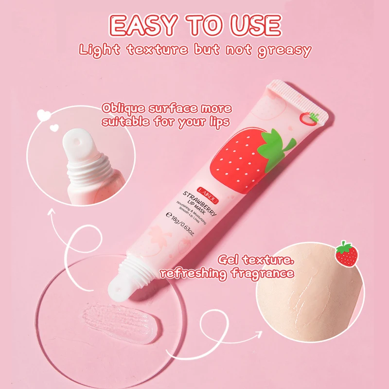 Strawberry Lip Mask Fade Lip Fines Remove Dark Smoke Lip Balm Lightening Melanin Bleaching Serum Moisturizing Korean Cosmetics