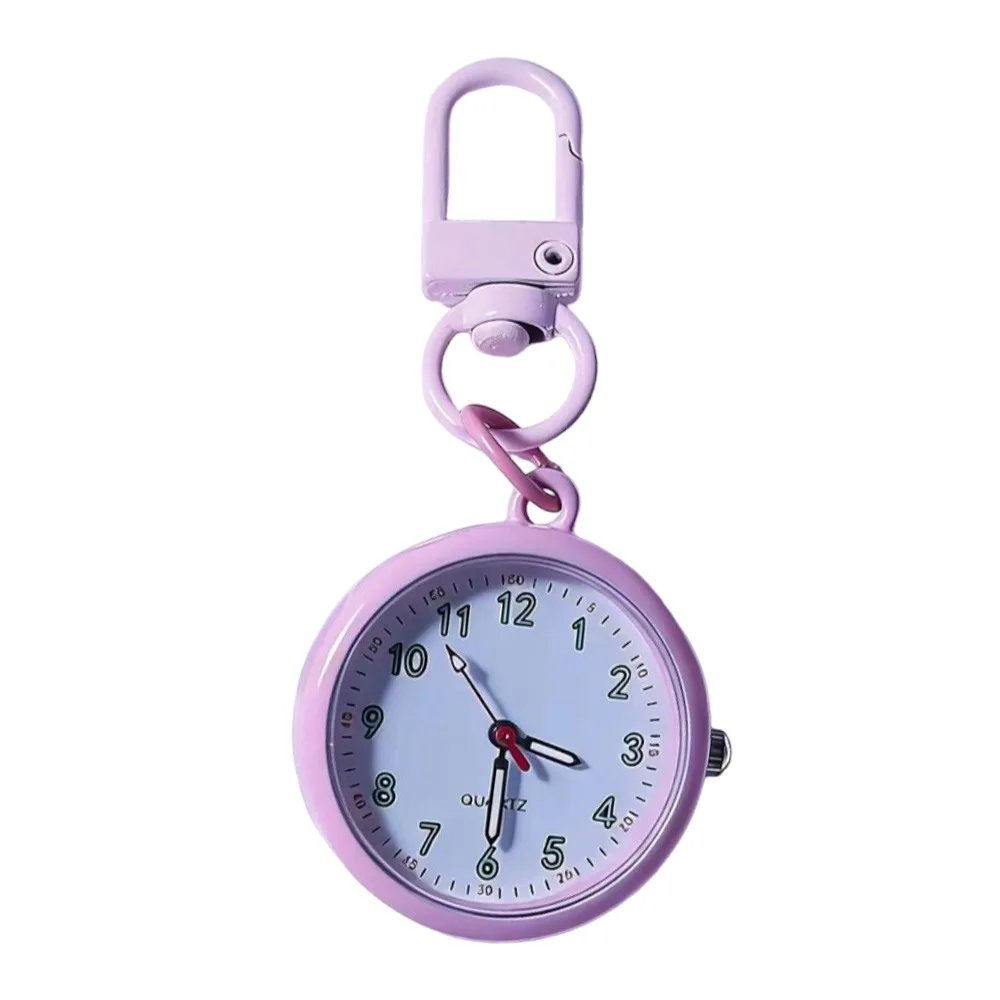 No Disturb Silent Movement Exam Watch Alloy Case Mini Size Keychain Watch Reusable Design Leather Cover Quartz Watch Office Use