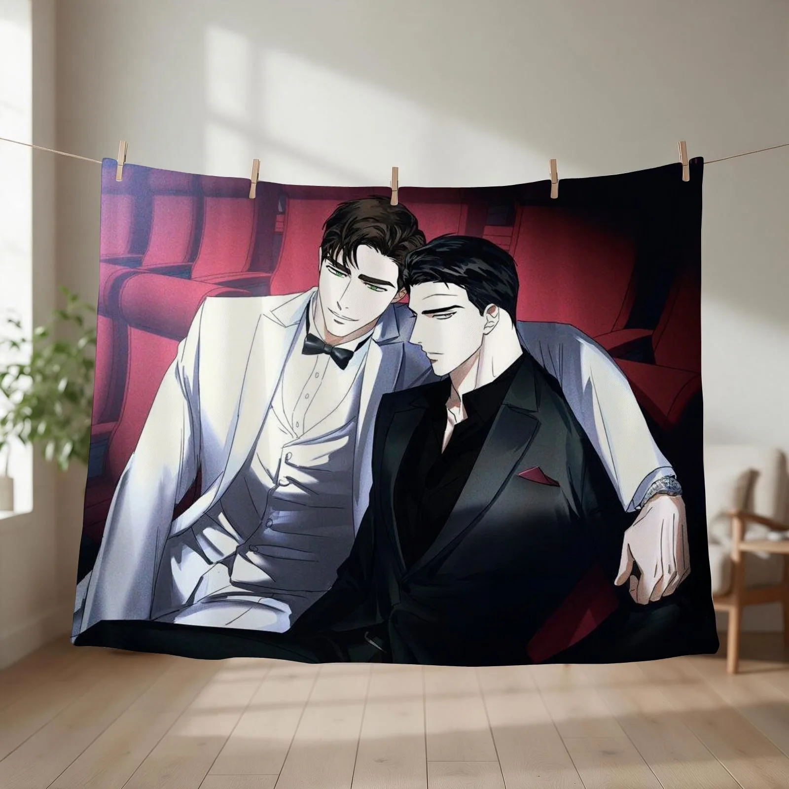 Jin Cheong Woo & Matthew Rayner Under The Green Light Manhwa Throw Blanket