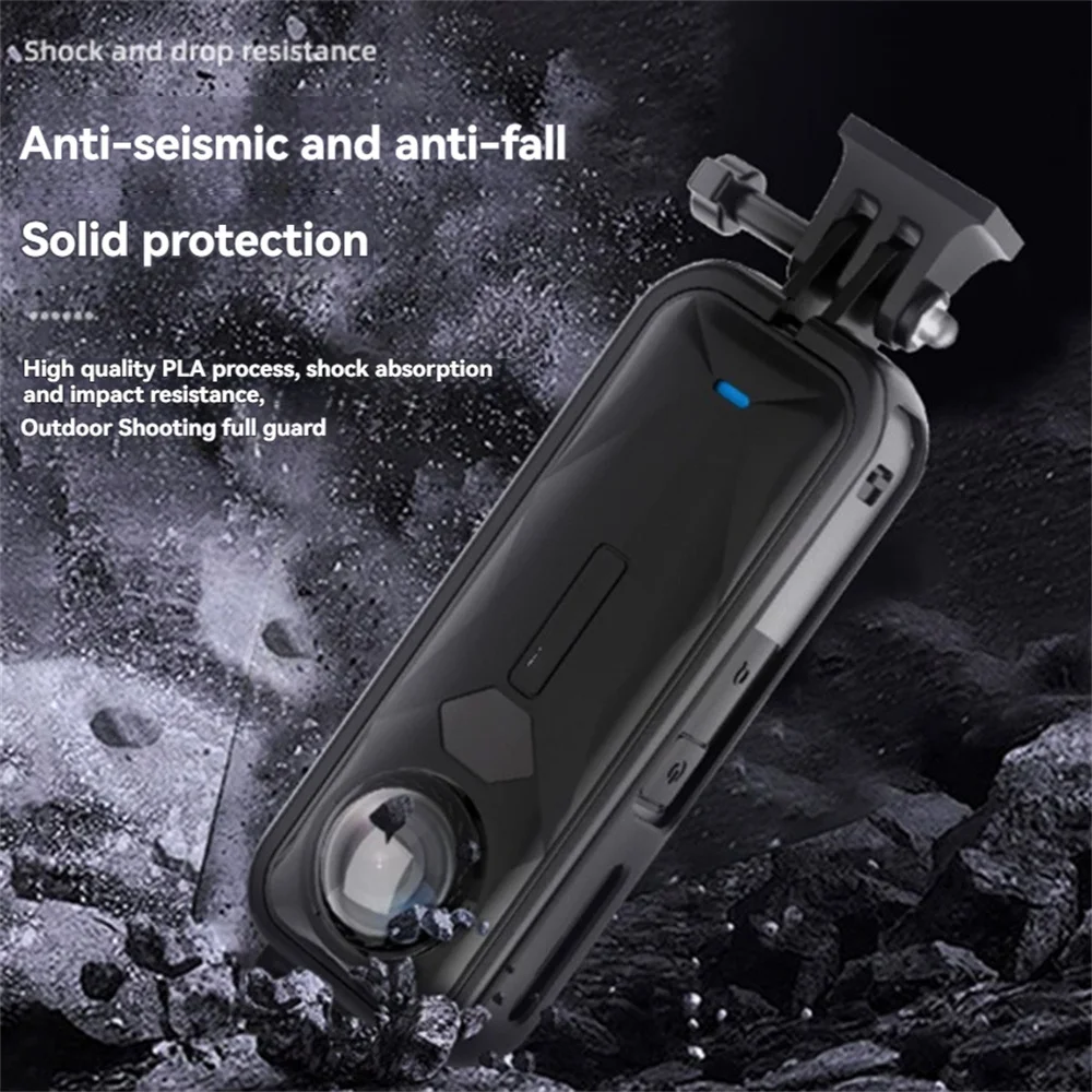 ل Insta360 X5 كاميرا رياضية واقية كاميرا رياضية بانورامية الحذاء البارد قفص أرنب للصدمات PC Shell