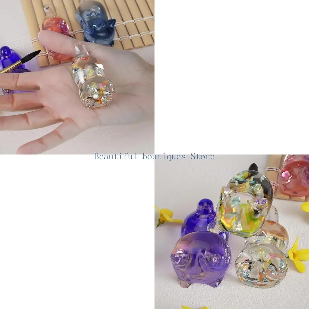 

U4LF Pendant Molds Keychain Jewelry Mould Small Silicone Keychain Moulds Silicone Material DIY Hand-Making Tools