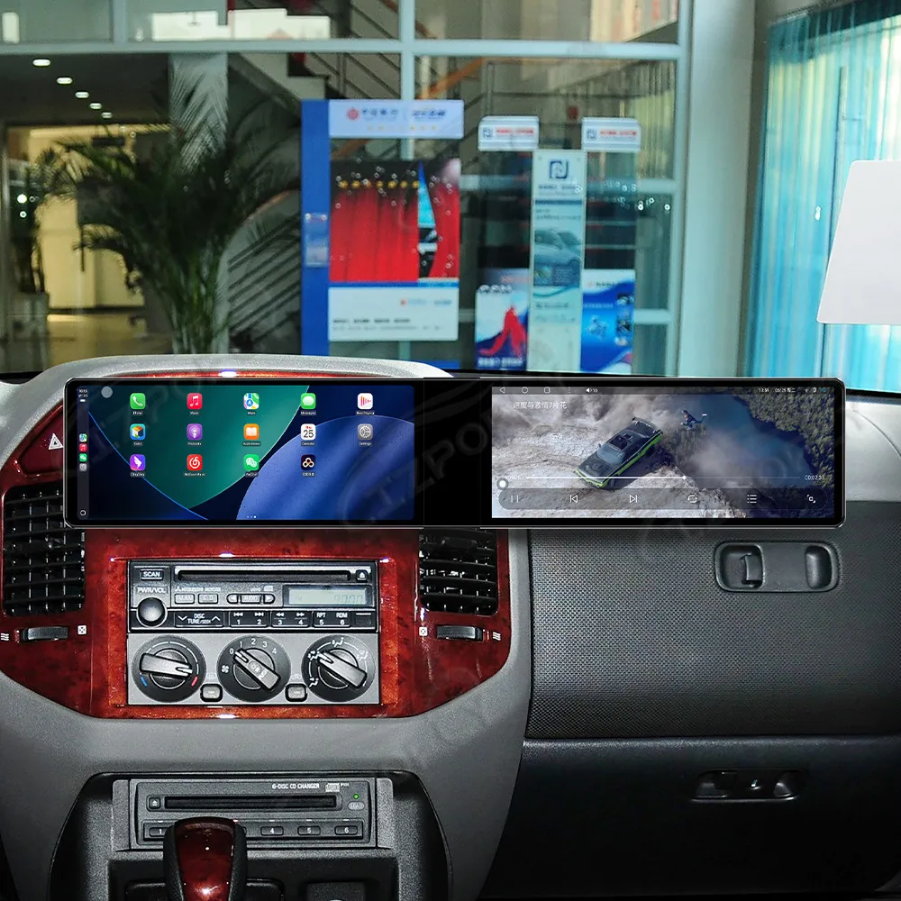 

Автомагнитола Lizpofly Dual 12.3" с CarPlay для Mitsubishi Pajero V31 1991-2012, Android 13, GPS-навигация, мультимедийный проигрыватель