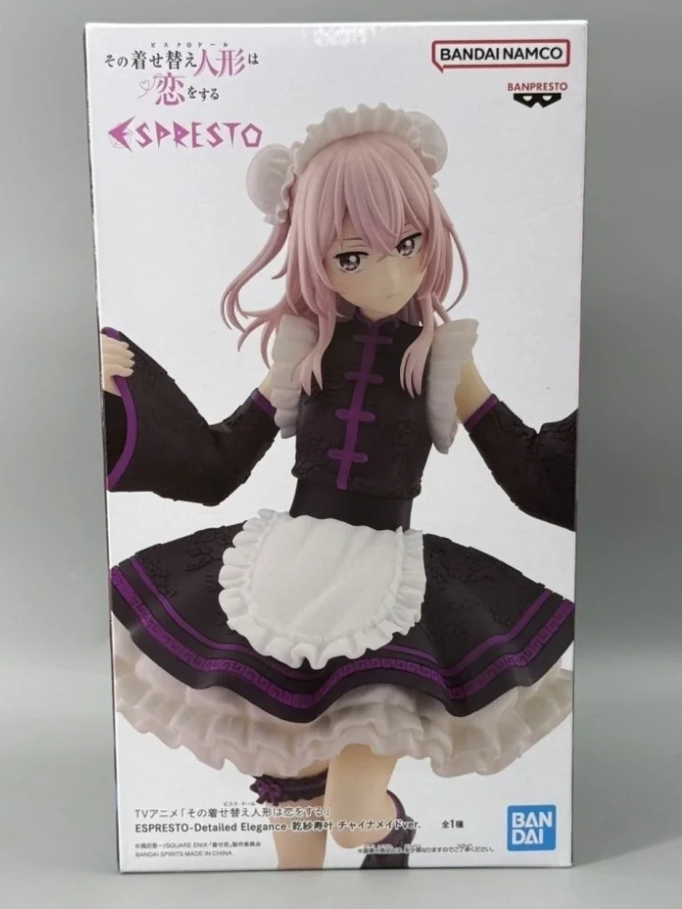 반다이 오리지널 마이 드레스업 달링 ESPRESTO-디테일 우아함 액션 피규어 이누이 사주나 중국 스타일 메이드 의상 PVC 장난감 선물