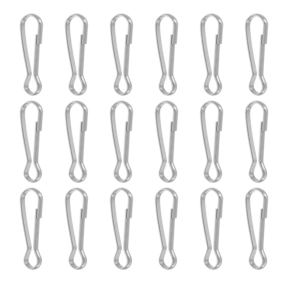 

30pcs Spring Clips Stainless Steel Durable Craft Hooks Keychains Lanyard Badge Holder Flag Swivel Snap Hook