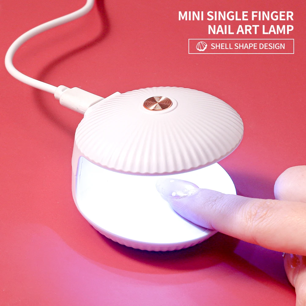 

Mini Nail Dryer UV LED Lamp Machine Shell Single Finger Phototherapy Machine for Nails UV Gel Polish Quick Drying Manicure Tools