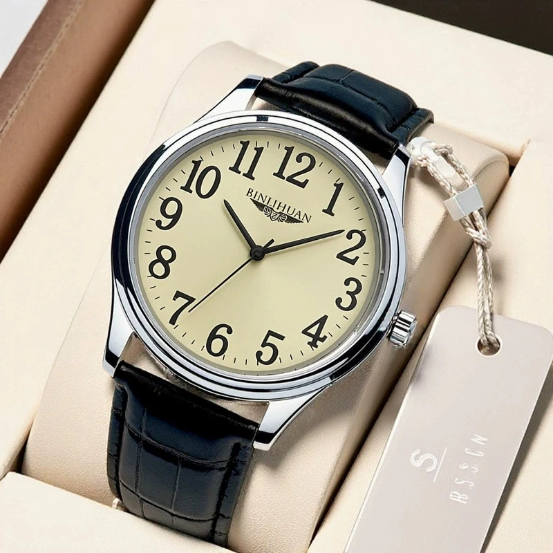 

New Fashion Luxury Man Business Leather Watch Men High Quality Quartz Watches Students Wrist Watches Gifts Clock Reloj Hombre