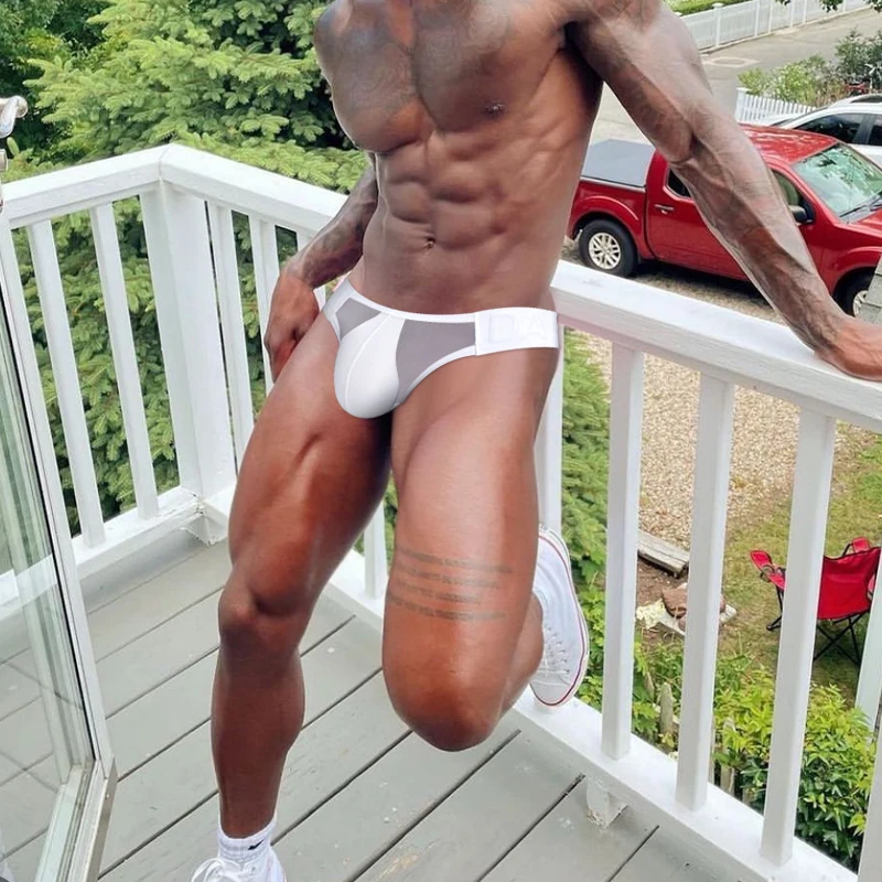 

3pcs-Men's Open-Back Sheer Thong with Oriental Embossed Pattern: Ultra-Thin, No-Drop, Low-Rise, Comfortable & Sexy Underwear