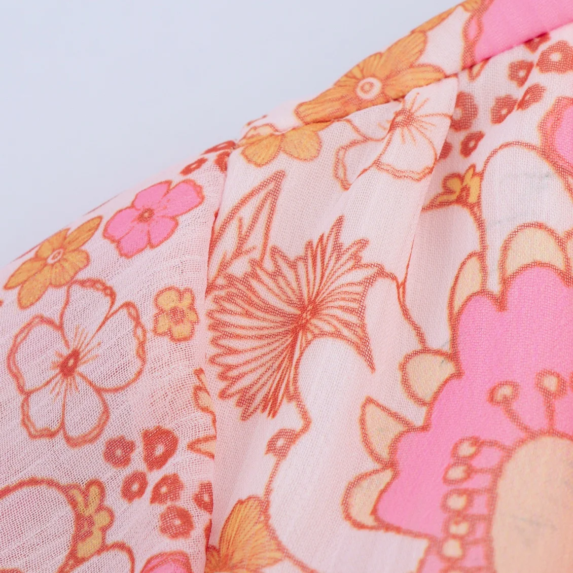 ZBZA primavera nuevo estilo moda mujer dulce estampado Floral vestido con cuello de encaje e cintura suelta manga acam...