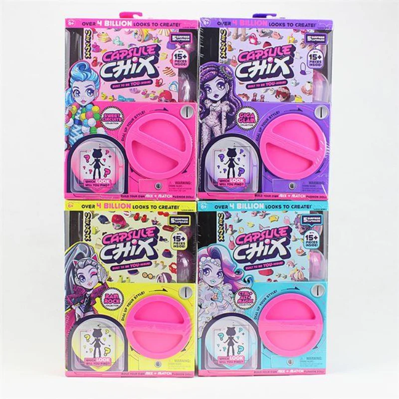 Original Capsule Chix Cool Shine Chaoer Twisting Egg Capsule Doll Doll Demolition Surprise Ball Dolls Girls Play House Toys Gift