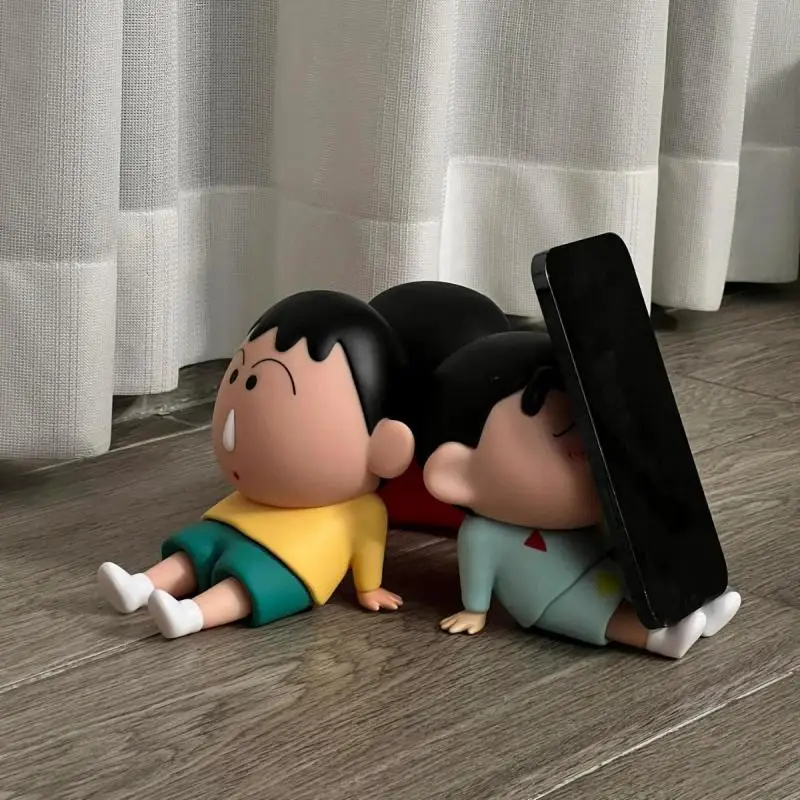 Держатель для телефона Shin-Chan 12 см, универсальный настольный держатель для телефона, подставка, кавайные настольные украшения, игрушка, подарок на день рождения