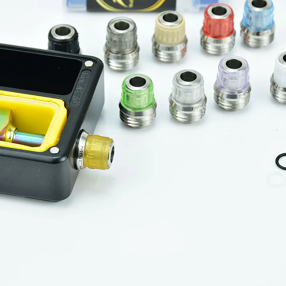 Wolfcoolvape Monarchy MNCH perilla estilo Punta de goteo para BB / Billet / Boro AIO Box Mod