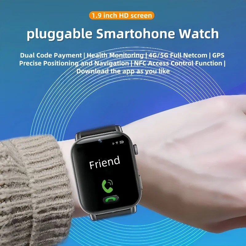 

4G New I1 Children's Student Android Video Call Smart Watch 1.99 ''410 * 502 HD Screen, SIM Card, GPS WIFI Dual Camera