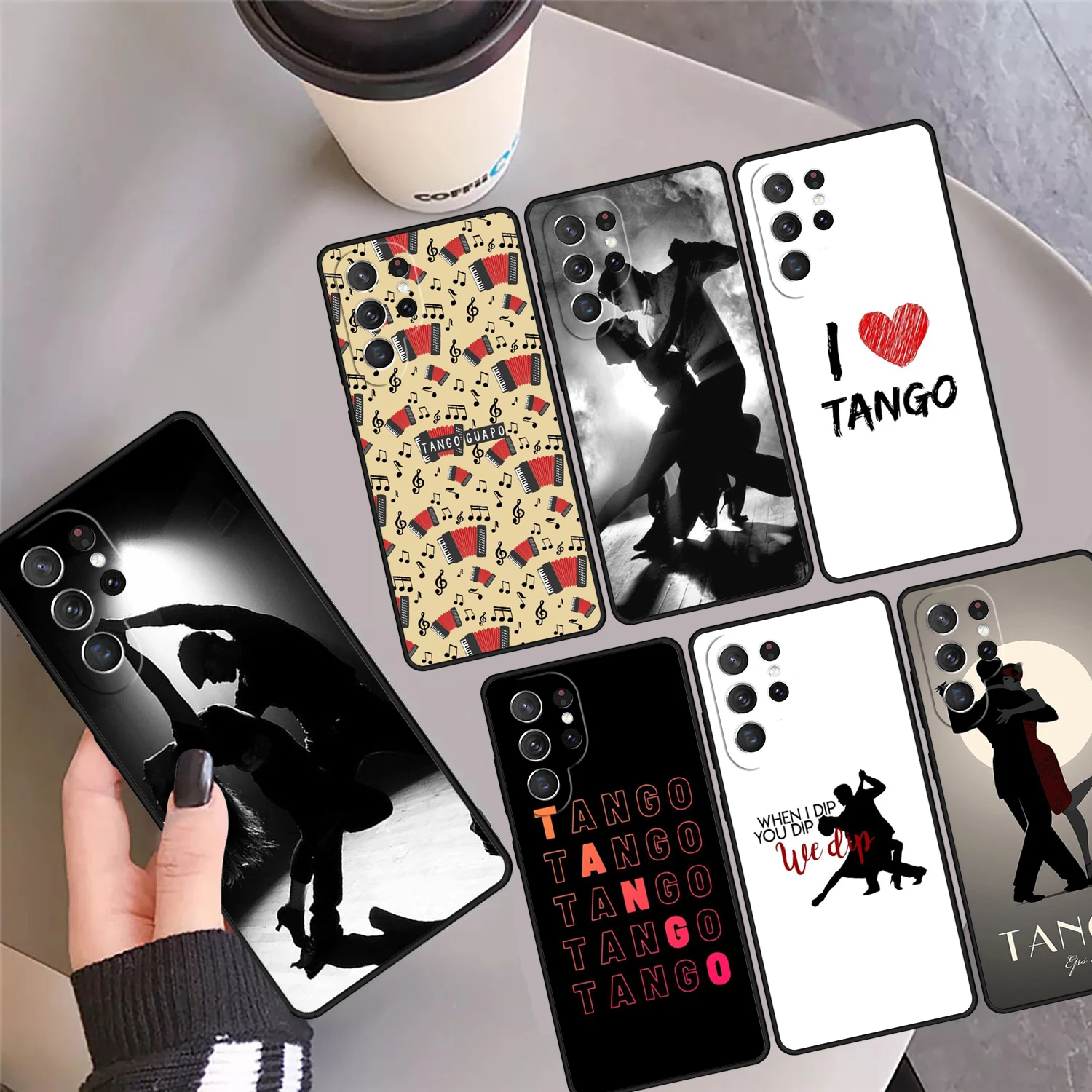 Latin Tango Dancing Dance Phone Case Cover For Samsung Galaxy S24 Ultra 23 S22 Plus S21 FE S20 S8 S9 S10 Note 10 Pro 20