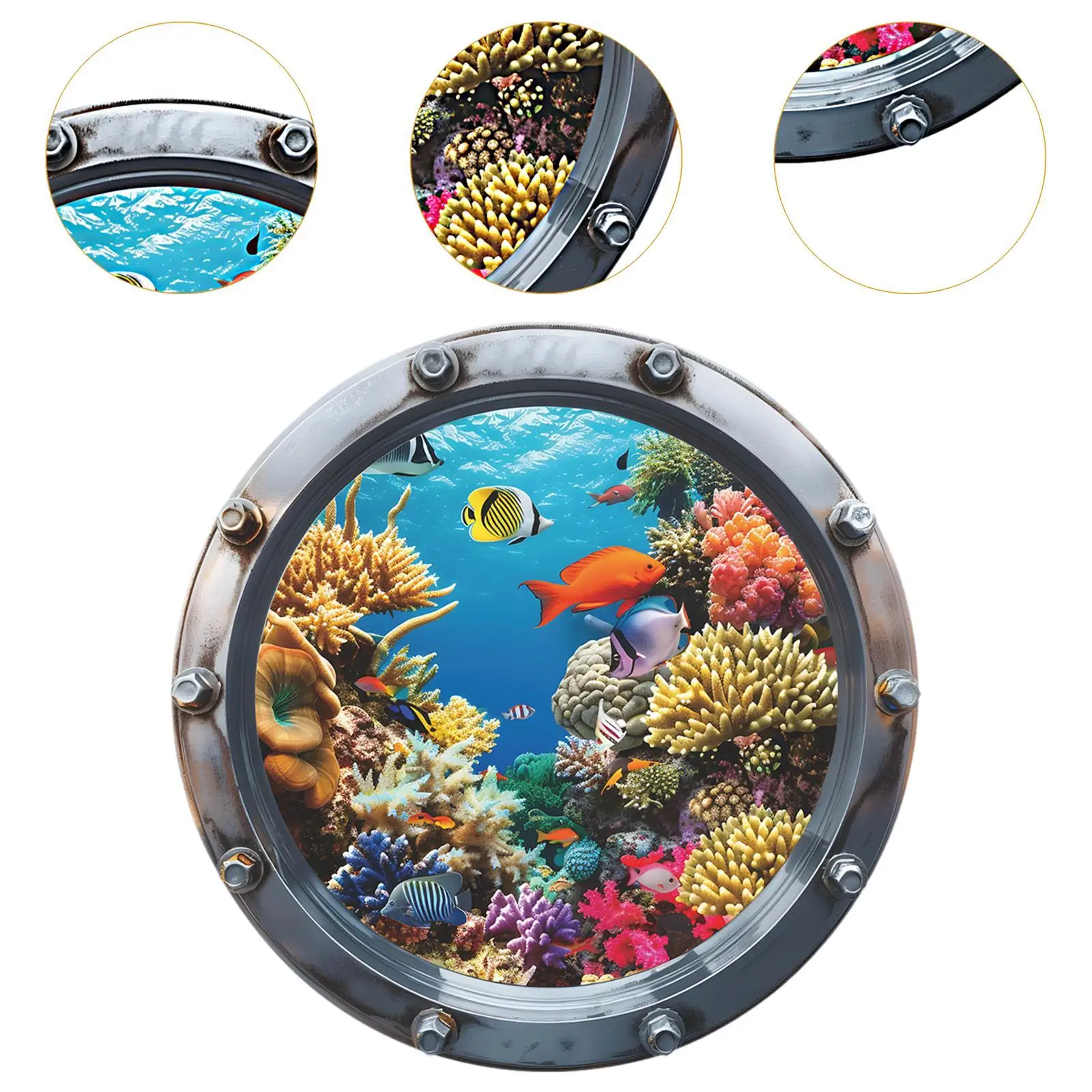 ملصقات حائط على شكل سمكة على شكل سمكة مرجانية لغرفة نوم غرفة الحضانة #5