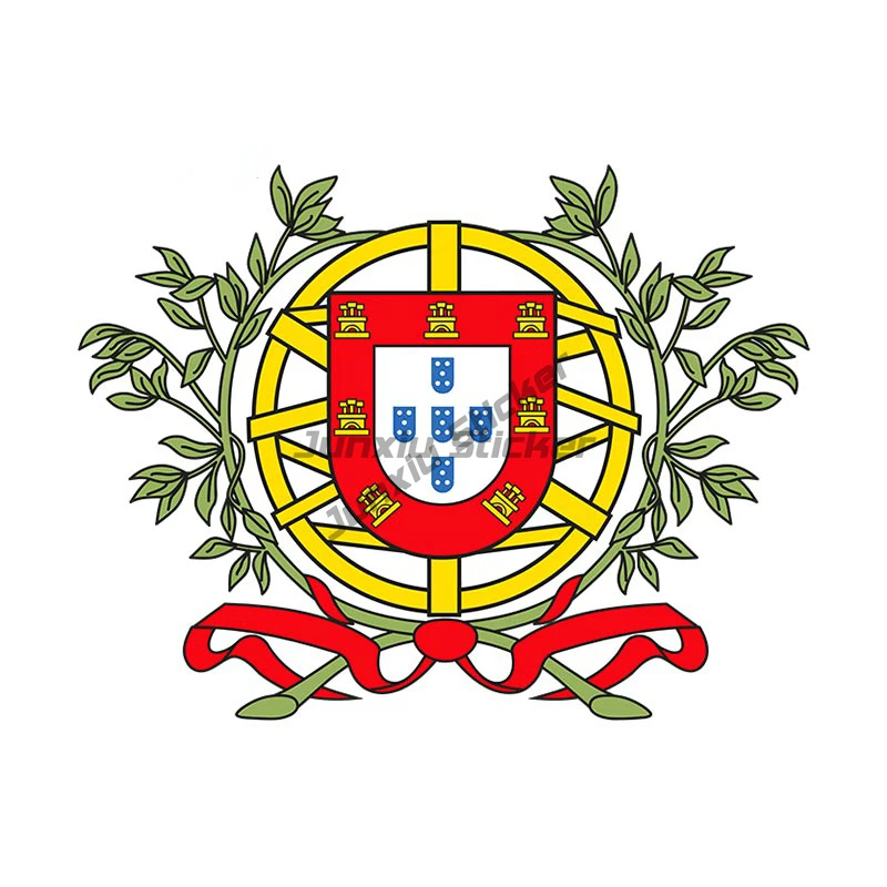 Mapa de la bandera de Portugal, emblema nacional, pegatina creativa de PVC para decorar coche, furgoneta, casco, ventana, nevera, habitación, accesorios de calcomanía de pared