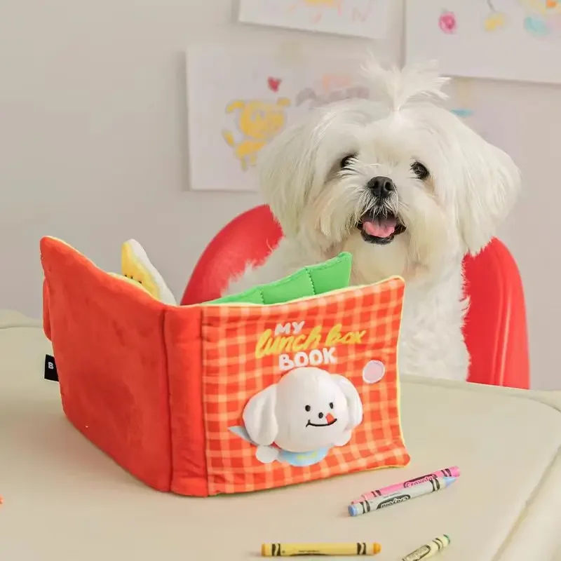 Leakage of Food Hiding of Food Sniffing Cute Cloth Book Toys Dogs Cats Plush Pets Puzzle and Boredom Relieving Tools