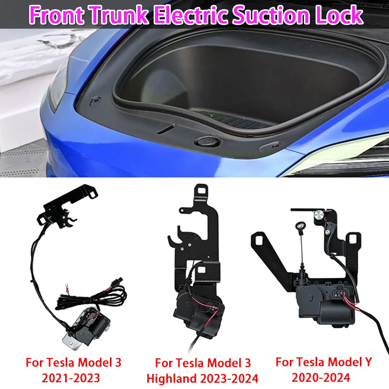 Car Front Trunk Electric Suction Lock Automatic Modification Accessories for Tesla Model 3/Model Y/Model 3 Highland