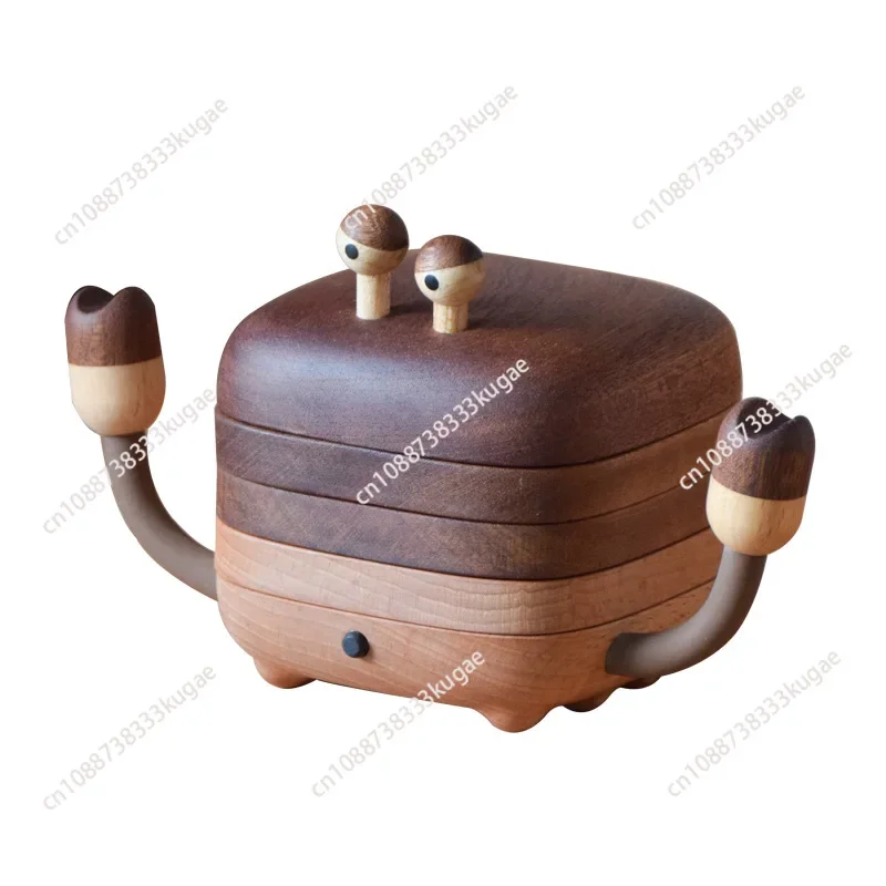 Massivholz, lackfrei, niedliches Haustier, niedliche kleine Krabbenuntersetzer, Kung-Fu-Tee, Teesack, Wärmedämmunterlage, Topflager