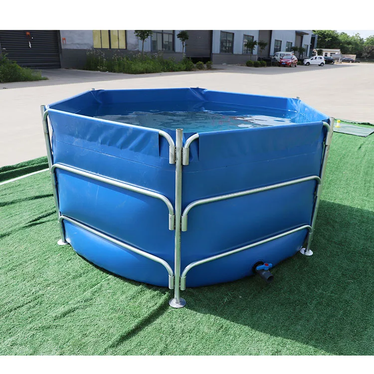 Wholesale Professional 5000l Outdoor Collapsible Flexible Round Fish Pond Farming Tank For Sale