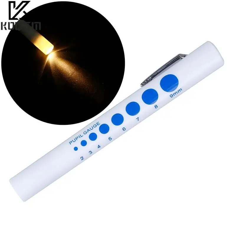 LED Torch Pen Light Disposable With Pupil Gauge Medical Nurses Doctors Paramedics Number Of Pen 12x1.3cm