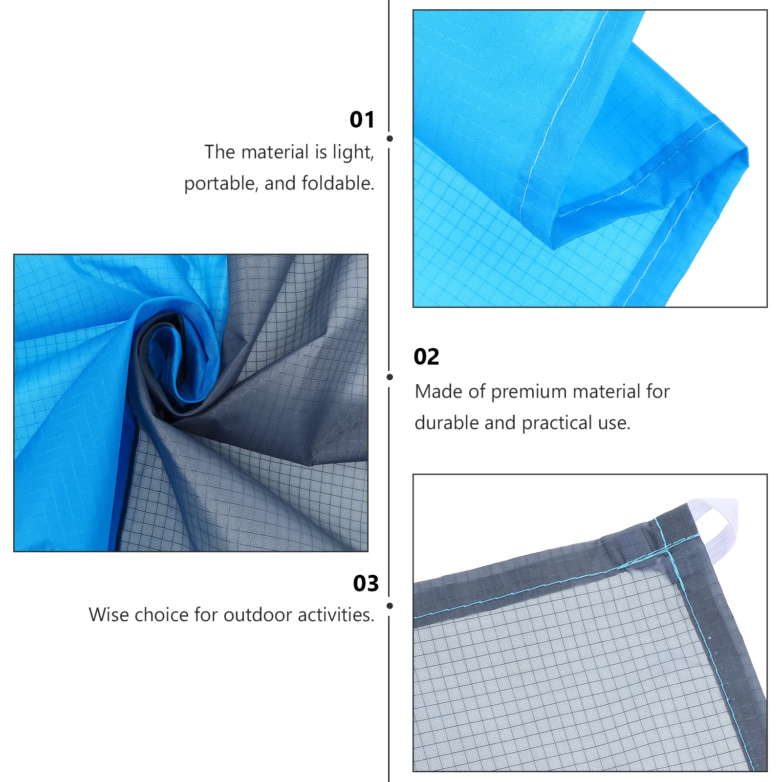 

1Pcs Waterproof Picnic Blanket Easy Carry Foldable Outdoor Mat for Beach Camping Picnic Ground Protection Dirt Insect Resistant