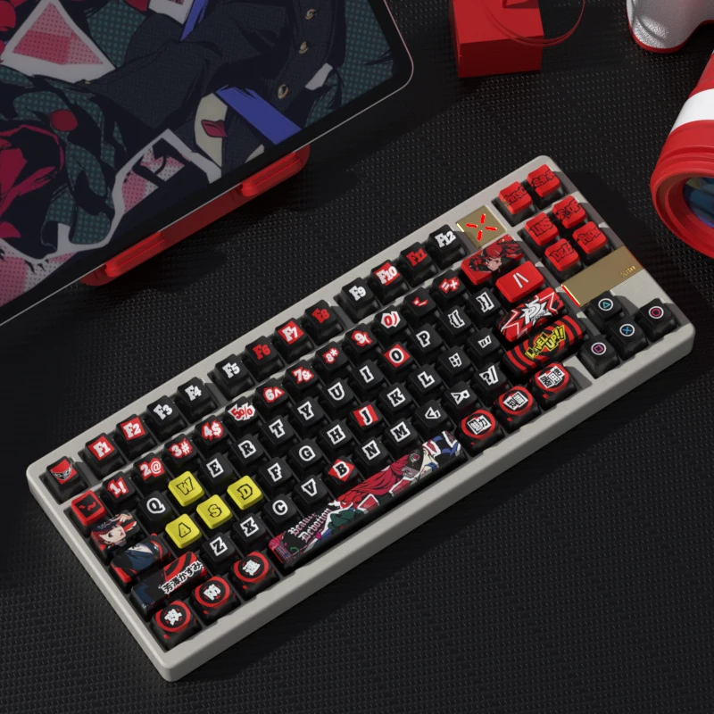 Psp keycaps oem profil pbt pc pudding keycaps farbstoff-sub für mechanische tastatur anime keycaps wooting hi75 leobog