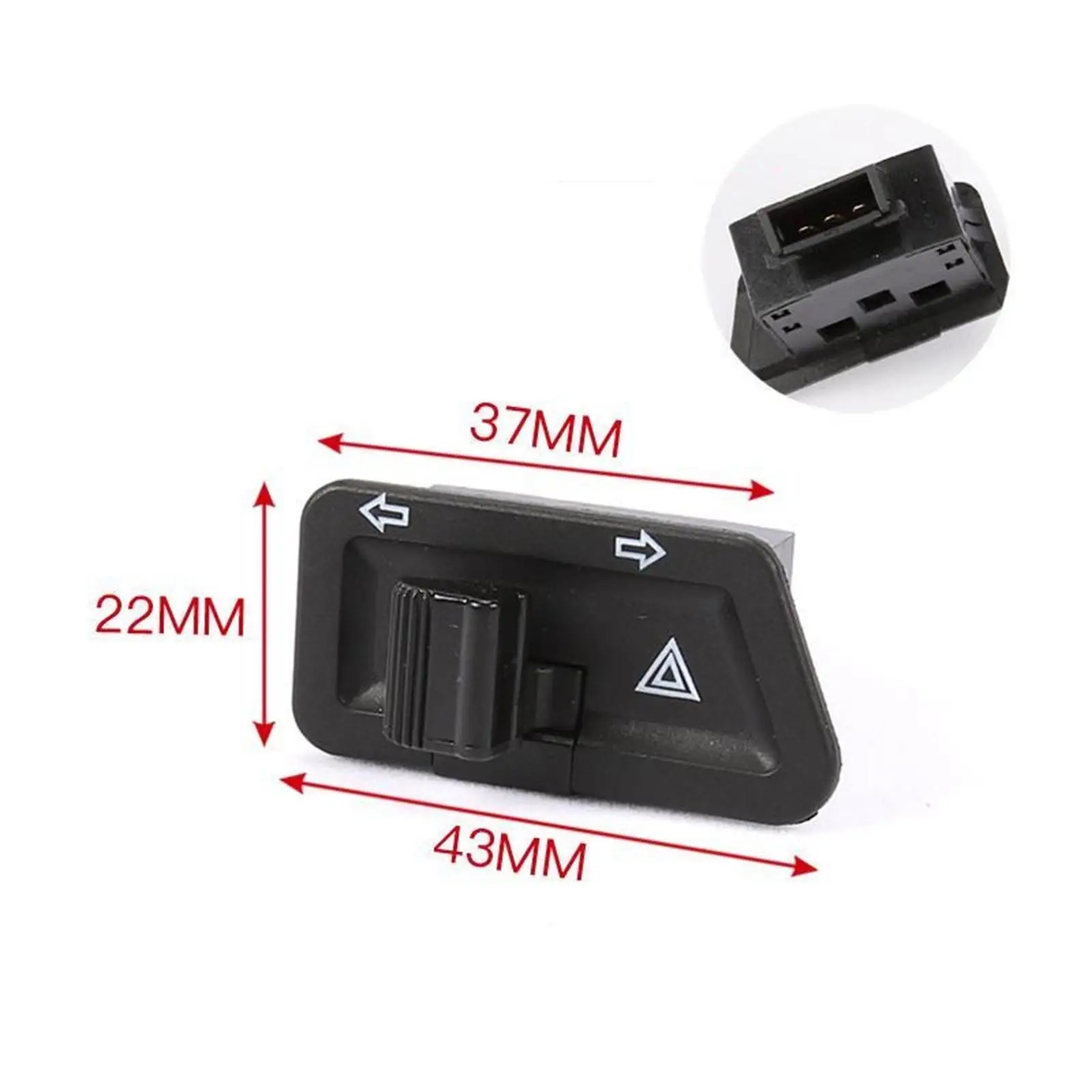 Turn Switch Button Double Flash Light Button 3 Pin for Gy6 50cc 125cc Scooter Spare Parts Replace Accessories