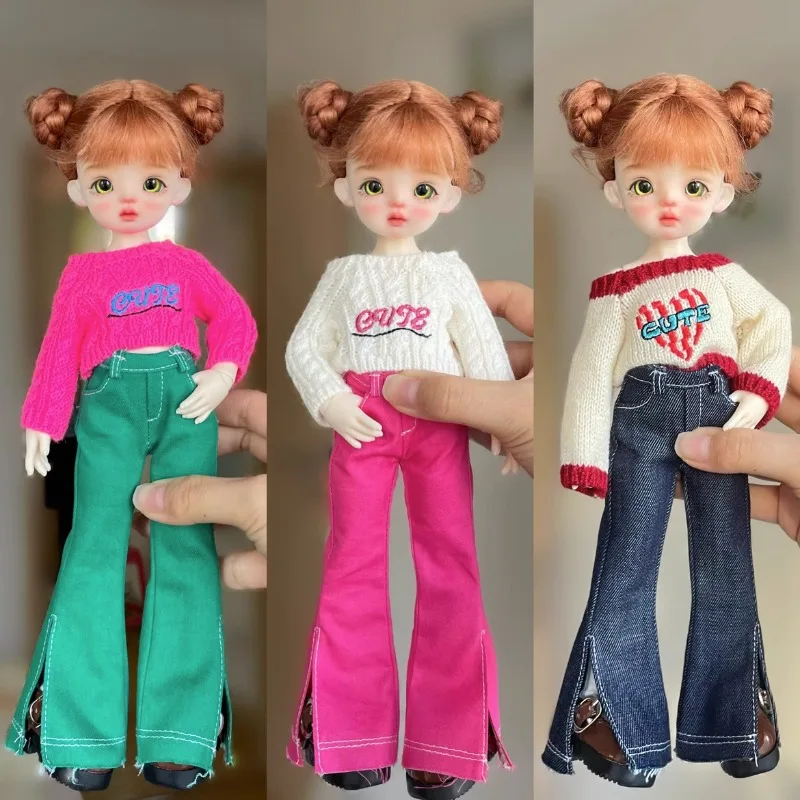 Split Flared Pants For BJD 1/6 YOSD Doll Clothes CWB317