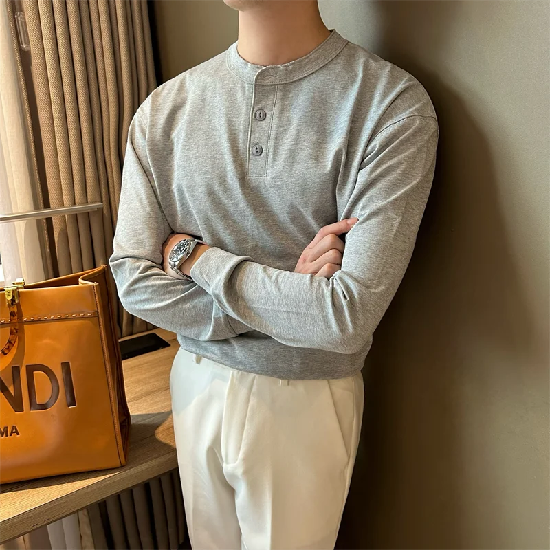 

Unicolor Spring and Autumn Baggy Sweatshirt High Brand Male Pullover Sale Fashion Trends 2025 Normal Aesthetic Xl Men's T-shirts