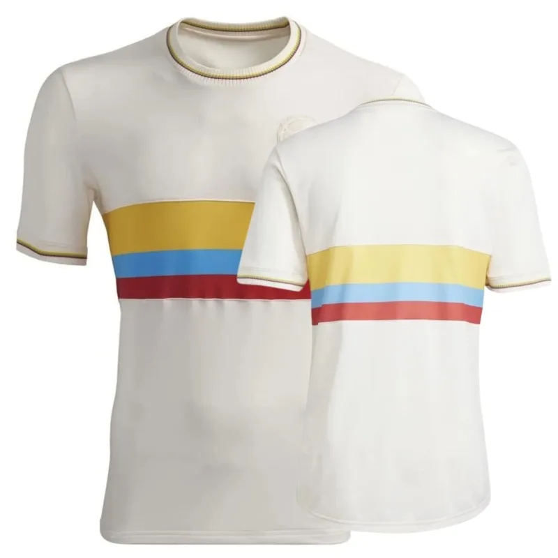 Camiseta de Fútbol de Colombia Edición Centenario, Camiseta Retro de Fútbol, Camiseta Deportiva Casual de Secado Rápido de Manga Corta para Fanáticos
