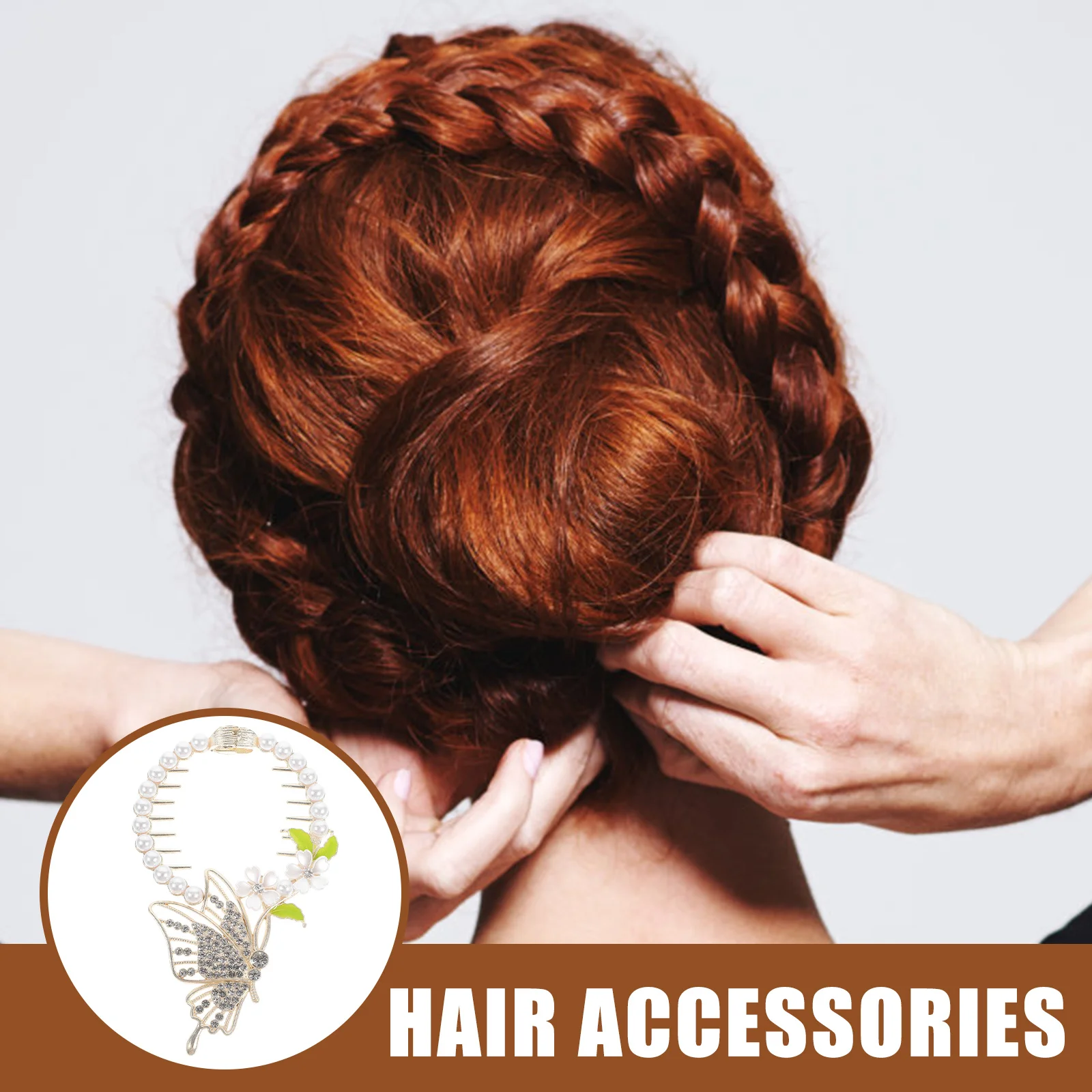 

2Pcs Hair Clips Butterfly Flower Hair Accessories Everyday Ponytail Holders for Women Cute Small Clips Ponytail Holders