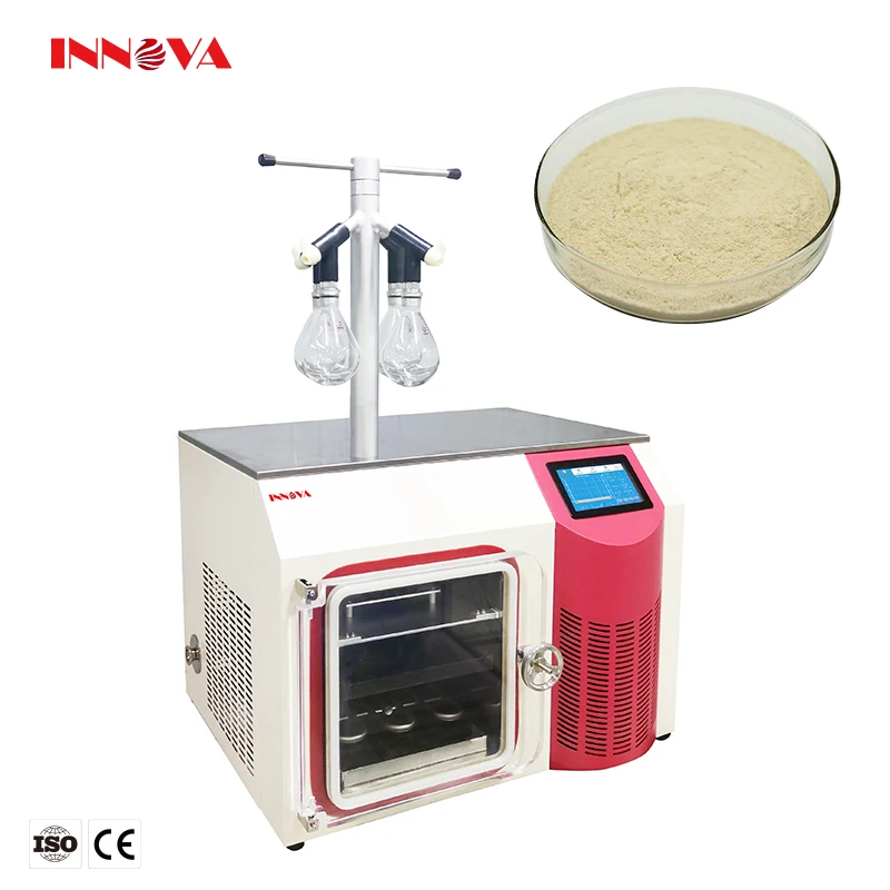 -88 Degree Benchtop Freeze Dryer Pilot Scale Vacuum Drying Equipment PLC Pump Engine Core Components 220V