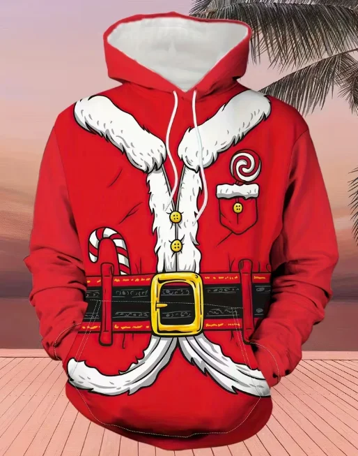 

Повседневная толстовка с капюшоном, толстовка с 3D принтом, рождественская уличная толстовка с капюшоном и длинными рукавами, пуловер большого размера, мужские толстовки